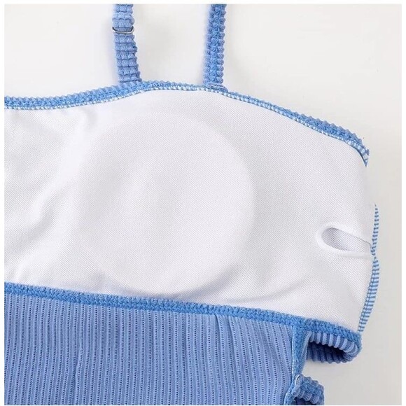 Hilinker Spaghetti Strap 1Piece Swimsuit NWT Tummy Control Bathing Suit Size M - Picture 5 of 12